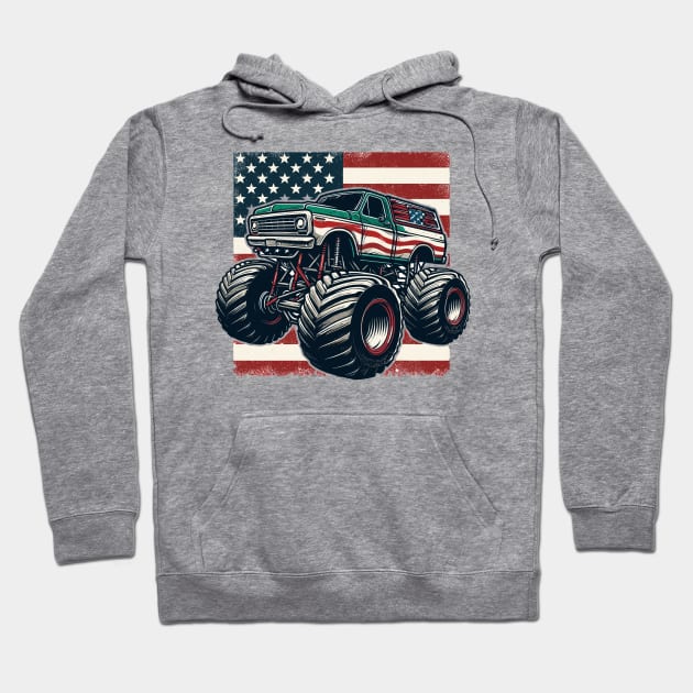 Monster Truck Hoodie by Vehicles-Art